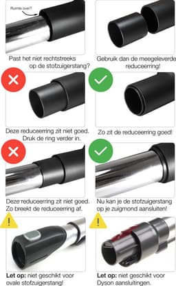 Dparts kleine zuigmond met rode strip - 32mm + 35mm - stofzuiger meubelzuigmond - universeel stofzuigermondstuk - geschikt voor Miele Bosch Siemens Philips AEG Karcher — thumbnail 2
