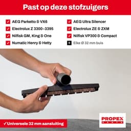 Propex Parts Parketzuigmond Stofzuiger - Universeel - Natuurhaar en wieltjes - 32 mm - 1 stuk — thumbnail 4