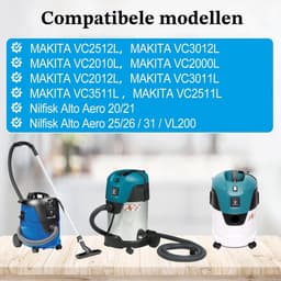 8 x stofzakken compatibel met Nilfisk Alto Aero 20/21 / 25/26 / 31 / VL200 en met Makita VC2010L / VC2511L / VC2512L / VC3011L - reserve zakken type DSM 42 van hoogwaardig vliesmateriaal — thumbnail 2