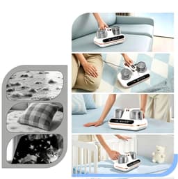 5-in-1 handstofzuiger - UV-sterilisator - Stofzuiger voor mijtenverwijdering - Ultrasone mijtenverwijdering - Combineert mijtenverwijdering en matrasreiniging - Inclusief 2 filters - Uitgerust met UV-lamp - 10.000 Pa zuigkracht - 1800 mAh — thumbnail 5
