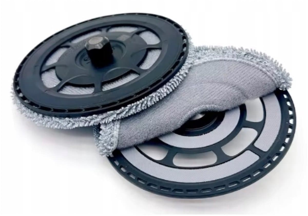 2 x mop pad houder tray ( mop - opzetstuk ) + 2 x mop dweilpads compatibel met Roborock Saros 10R — afbeelding 1