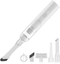 Mini handstofzuiger auto draadloos 5000 Pa 90W Wit, USB-C oplaadbaar draagbare vacuümreiniger voor auto, thuis en kantoor voor meerdere toepassingsscènes — thumbnail 1