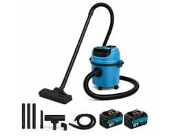 Alleszuiger Nat & Droog 18V – Compatibel met Makita LXT – 30 kPa – 10L – Bouwstofzuiger met 3 Opzetstukken