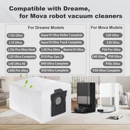 24 stuks stofzakken voor Dreame L10/L10s Pro/L40/L40s/L50/Aqua10 Ultra- L20/X40/X50 Ultra Complete- voor Mova E30/E40/V50/P50/P50s/Z60 Ultra stofzuiger- 3,2 l capaciteit stofzuigerzakken — thumbnail 2
