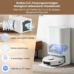 Dailygoods- Accessoires voor Mova E40 Ultra - 24 Stuks - Hoofdborstel - Stofzakken - Dweilpads - HEPA-filters - Zijborstels - Robotstofzuiger — thumbnail 4