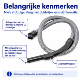 Kleanburg® Geschikt voor Miele Complete C3 Stofzuiger Onderdelen Set – Slang, Telescoopbuis & Combizuigmond — thumbnail 4