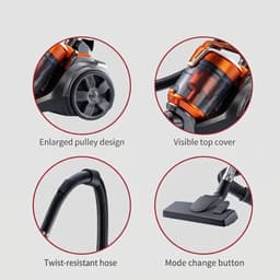 Archi Stofzuiger zonder Zak – 3600W – 15000 Pa Zuigkracht – Multi-Cyclonische Filtratie – Harde Vloeren, Tapijt en Huisdierhaar — thumbnail 2