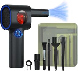 Elektrische Bladblazer - Luchtstofverwijderaar - Stofvrij Maken - Variabele Snelheid - 17.6 cm - Zwart — thumbnail 1