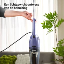 2-in-1 hand-/steelstofzuiger met snoer 0,5 l - lichtgewicht stofzuiger, 500 W hoge zuigkracht, slanke behuizing, zichtbaar stofreservoir, eenvoudig te monteren/demonteren - ideaal voor woningen met huisdieren en kleine ruimtes, huishoudelijk gebruik — thumbnail 5