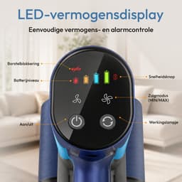 BOLLIT Steelstofzuiger Draadloos - 265W - Kruimeldief - 32.000 Pa Zuigkracht - Witte Laser - Tot 40 Min Accuduur - HEPA Filter - Zonder Zak op Accu - Snoerloze Stofzuiger - Voor Huisdierharen — thumbnail 4