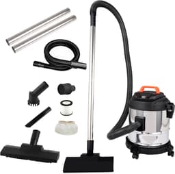 Fuegobird - Electric wet and dry vacuum cleaner - krachtig 2000W - Grote capaciteit 18 L - 4m cord - Blower connection - 7 accessoires - 1.6 m plastic hose - HEPA filterl - Bouwstofzuiger - RVS zuiger — thumbnail 1