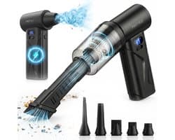 Auto Stofzuiger Snoerloos met Air Duster 110.000 RPM - Kruimeldief Draadloos - Kruimelzuiger - Handstofzuiger - Luchtblazer op accu - Perslucht - Turbo Fan