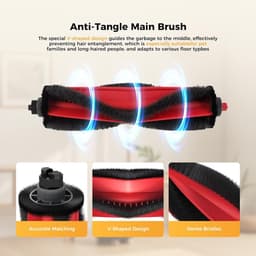 PromoHome 24-delig accessoireset voor Roborock Q7 L5+, Q7 M5+, Q7 L5 PLUS, Q7 M5 PLUS Stofzuiger Accessoireset, 2 Hoofdborstels, 6 Zijborstels, 4 HEPA-filters, 4 Dweilen — thumbnail 4
