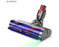 BLOSSOM Stofzuigerborstel - Aangedreven Zuigmond Geschikt voor Dyson Steelstofzuiger V8/V10/V11/V15/G5 - Turbo Borstel - Vloerzuigmond - Blauw
