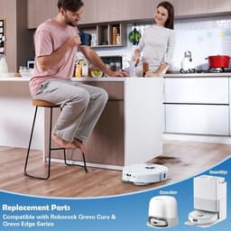 Reserveonderdelen set geschikt voor Roborock Qrevo S5V / Curv / Curv S5X / Edge / Edge S5A, accessoireset met hoofdborstel, HEPA-filters, dweilpads, stofzakken en zijborstels — thumbnail 3