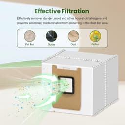 Set van 14 stofzuigerzakken geschikt voor Eufy Omni E20 / E25 / E28 robotstofzuiger, grote capaciteit vervangende stofzakken met hoogwaardige filtering — thumbnail 4