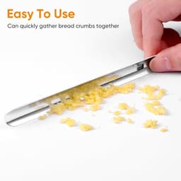 Kruimelveger 5-delig - Tafelreiniger - Snel Tafel Schoonmaken - Ergonomisch Handvat - 15 cm - Zilver — thumbnail 3