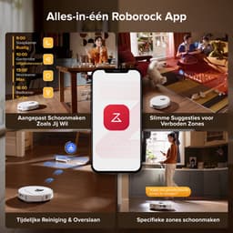 Roborock QV 35S Set-Robotstofzuiger–10000 Pa zuigkracht–Dubbele anti-klitborstels–Slimme obstakelvermijding–Dubbele opklapbare–Draaiende dweilen–Automatisch dweilen–Zelfdrogend–twee stofzuigerzakken en één filter-Wit–Qrevo plus Upgrade — thumbnail 5