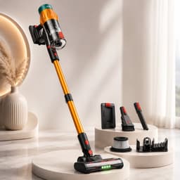 Avey S670 Steelstofzuiger Draadloos – 550W – 35Kpa Zuigkracht – 40 min Batterijduur – Zakloos – Lichtgewicht – LED Verlichting – 3 Snelheden – Kruimeldief – Voor Alle Vloeren & Dierenharen — thumbnail 1