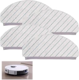 4 microvezeldoeken voor robotstofzuiger, geschikt voor DEEBOT T10/T10 Plus, reinigingsaccessoires met dweilfunctie, ideaal voor efficiënt onderhoud, veegmachine-accessoires — thumbnail 1
