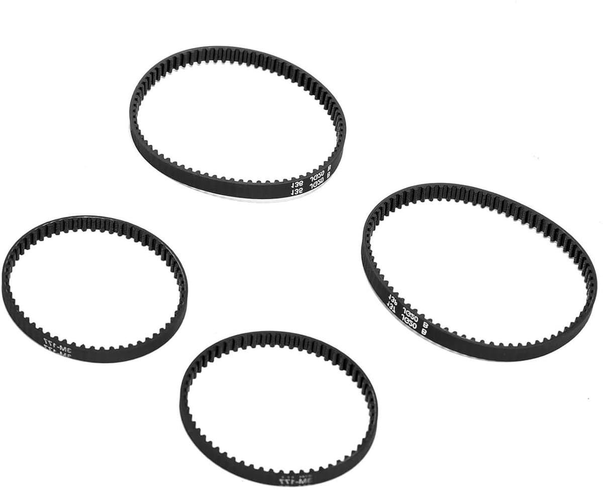Stofzuiger Riemen - Aandrijfriemen Vervanging - Stofzuiger Onderhoud - V-vorm Rubber - 4 stuks - Zwart — afbeelding 1