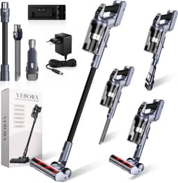 Vesora® 3-in-1 Steelstofzuiger Draadloos zonder Zak - BASIC - Draadloze Stofzuiger - Kruimeldief Snoerloos - Vacuum Cleaner - Handstofzuiger - Stofzuiger Steel met Hepa Filter - Stofzuiger Huisdieren - Zakloze Stofzuiger — thumbnail 1