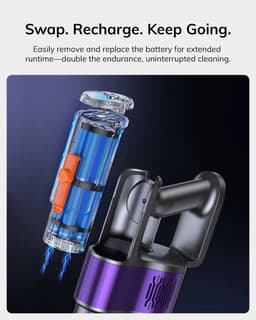 iLife H90 Pro Draadloze Steelstofzuiger - Stofopvang en Laadstation - 2 in 1 - Compact en Lichtgewicht - Kruimeldief - Stofzuiger — thumbnail 3