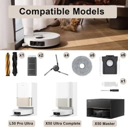 Accessoireset voor robotstofzuiger, compatibel met Dreame X50/L50-serie, met HEPA-filters en wasbare dweilpads — thumbnail 5