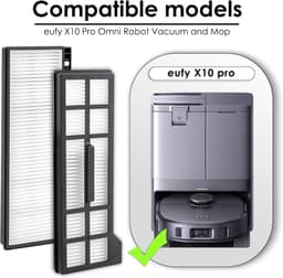 3 stuks Vervangende HEPA-filters voor de Eufy X10 Pro Omni robotstofzuiger - filterset - vervangingsonderdelen - filteraccessoireset — thumbnail 4