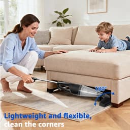 Aigostar 30ENC - 4-in-1 Steelstofzuiger - Stokstofzuiger - Zakloze Stofzuiger - Met HEPA-filter - 7 Meter Kabel - 600W - Zwart — thumbnail 5