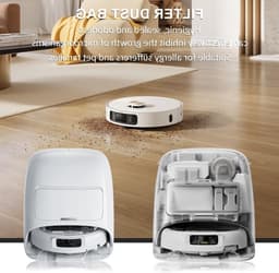 Stofzuigerzakken voor robotstofzuigers, meerlaags vlies, lekvrij design, 4 stuks, 2,5 liter capaciteit, accessoires voor optimale reiniging — thumbnail 1