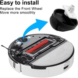 Dailygoods - Dailygoody - Voorwiel Roborock S8 - Stille Band - Universeel - Compatibel met meerdere modellen - Roborock Stofzuiger - Vervangingsonderdeel - 8,4 x 5 — thumbnail 3