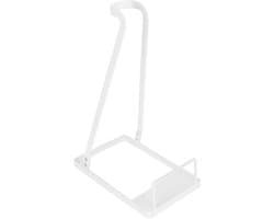 Stofzuigerrek Organizer - Standaard Houder - Draadloze Stofzuiger - Ponsvrij Ontwerp - 38.5 cm Hoogte - Wit