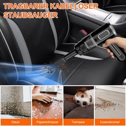 MIVRAY Kruimeldieven - Handstofzuiger - Draadloze Stofzuiger - Voor Huisdieren Haren - Krachtige Motor - ABS - Zwart — thumbnail 4