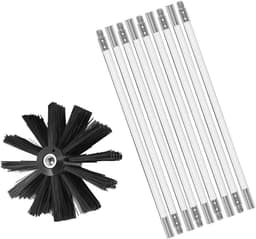 Schoorsteenvegerset - Droger ventilatie reiniger - Schoorsteen reinigen - Roterend systeem - 9 stangen 610mm - Niet gespecificeerd — thumbnail 1
