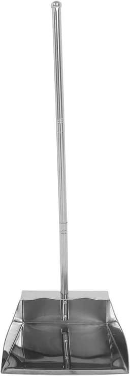 Roestvrijstalen Stofblik - Lange Steel - Stof Vangen - Ergonomisch Antislip Handvat - 75 cm - Metaal — thumbnail 1
