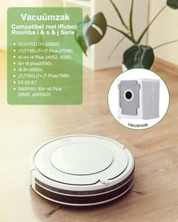 10 stofzuigerzakken voor iRobot Roomba i7 i7+ i3 i3+ i4 i4+ i6 i6+ j7 j7+ i8 i8+ S9 S9+ E5 E6 E7 Clean Base, vervangende stofzakaccessoire — thumbnail 4