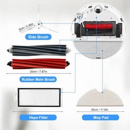Kit d'accessoires voor robotaanzuiger Roborock Q8 Max/Q8 Max+/Q5 Pro-stukken voor vervanging voor robotstofzuiger Roborock Q8 Max/Q8 Max+/Q5 Pro-stukken voor vervanging 2 Brosse à rouleau 4 Filters 4 — thumbnail 4