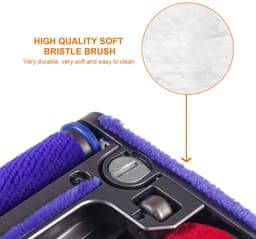 ONF3 - Set van 3 pluche strips - Stofzuiger accessoires - Blauw - Zelfklevende pluche band - Geschikt voor Dyson V6 V7 V8 V10 V11 V12 V15 — thumbnail 3