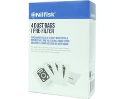 Nilfisk Elite Extreme serie - Synthetische Stofzakken - 4 st - 5jaar garantie
