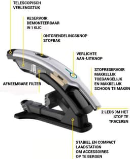 Zanussi - VCH85 - Kruimelzuiger - Autonomie 13 mn - 80 ml - Grijs — thumbnail 5