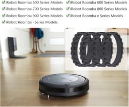 2 stuks banden compatibel met iRobot Roomba 500, 600, 700, 800, 900 - reservebanden - antislip - eenvoudige montage — thumbnail 5