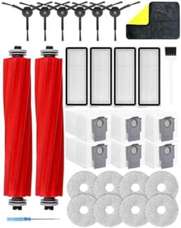 Accessoires geschikt voor Roborock Qrevo pro/Qrevo Maxv/Qrevo Plus/Qrevo S, accessoireset, stofzuigeronderdelen, met 2 x hoofdborstel, 6 x stofzak, 8 x dweildoeken, 4 x filter, 6 x zijborstels, 1 x — thumbnail 1