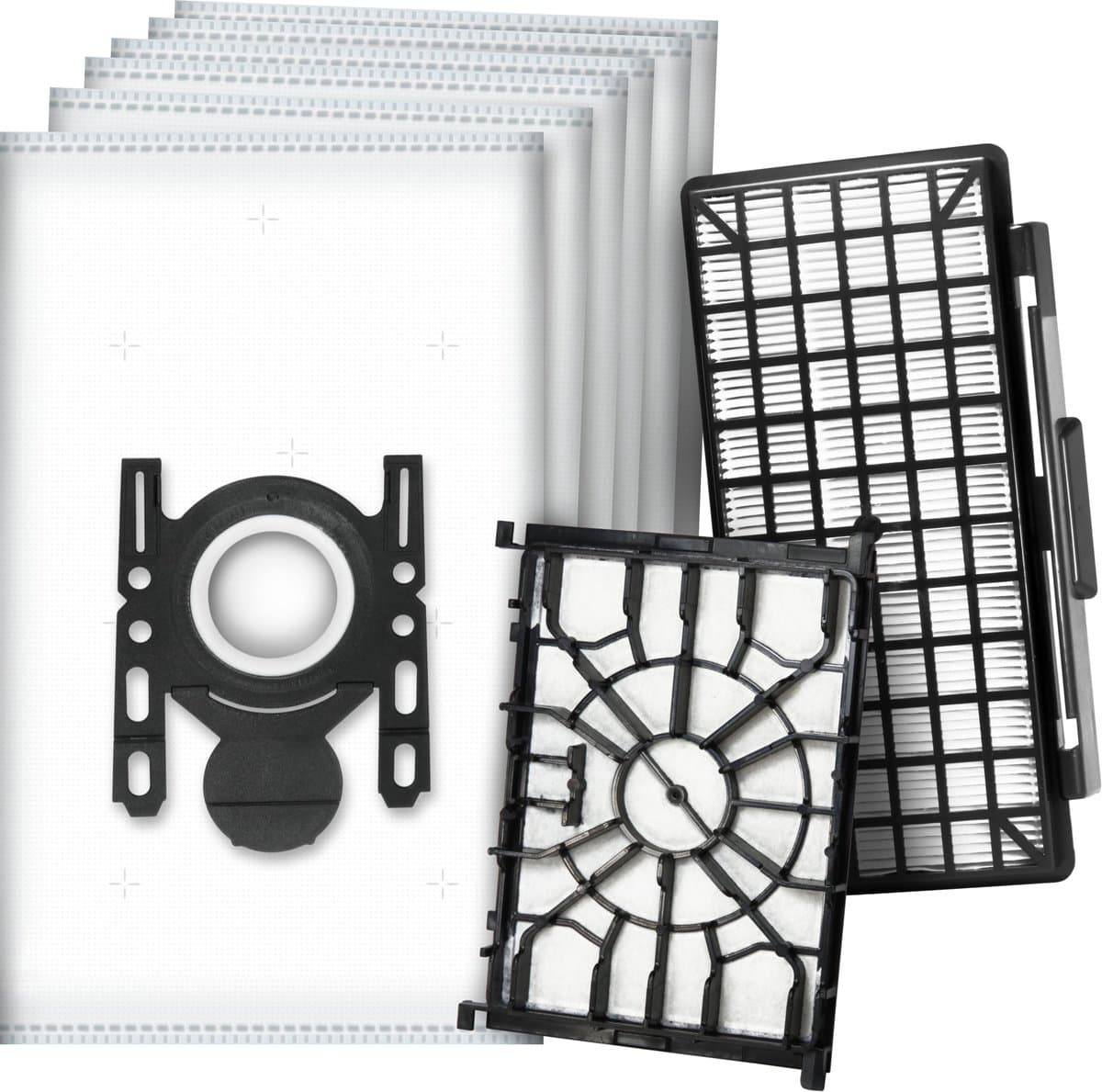 10x Dparts G-ALL stofzuigerzakken - 1 HEPA filter - 1 motorfilter - geschilkt voor Bosch In'genius - Ingenius - nr. 00579421 - 00647753 - 00577303 - BBZ154HF - BBZ41FGALL — afbeelding 1