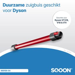 SQOON® - Zuigbuis geschikt voor Dyson V7, V8, V10, V11 en V15 rood - Model 969109-03 — thumbnail 3