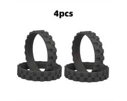 4 Stuks Wielbanden Geschikt voor iRobot Roomba 500, 600, 700, 800, 900, E5, I7, j7 en j9 — Antislip Rubber — Stil — Eenvoudige Montage — Vervangende Accessoires