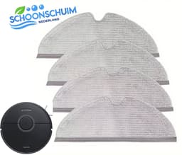 SCHOONSCHUIM® Roborock Robotstofzuiger Dweildoek – 4x Verbeterde Microvezel Dweildoeken voor Roborock Q8 Max/Q8/Q7 Max+/Q7 Max/Q7+/Q7/S6 Pure/S6 MaxV/S6/S5 Max/S5 – Herbruikbare Dweilpads van Hoge Kwaliteit — thumbnail 1