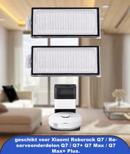 Accessoires geschikt voor Xiaomi Roborock Q7 / Reserveonderdelen Q7 / Q7+ Q7 Max / Q7 Max+ Plus. 2 stuks filters — thumbnail 3