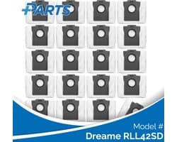 Dreame RLL42SD Stofzakken (20 Stuks, Plus.Parts® alternatief voor RDB8)