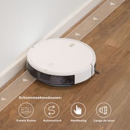 Sinji Smart Robotstofzuiger met Laadstation – Draadloos dweilrobot - Geschikt voor huisdierharen - App Besturing & Planning, Wit — thumbnail 4